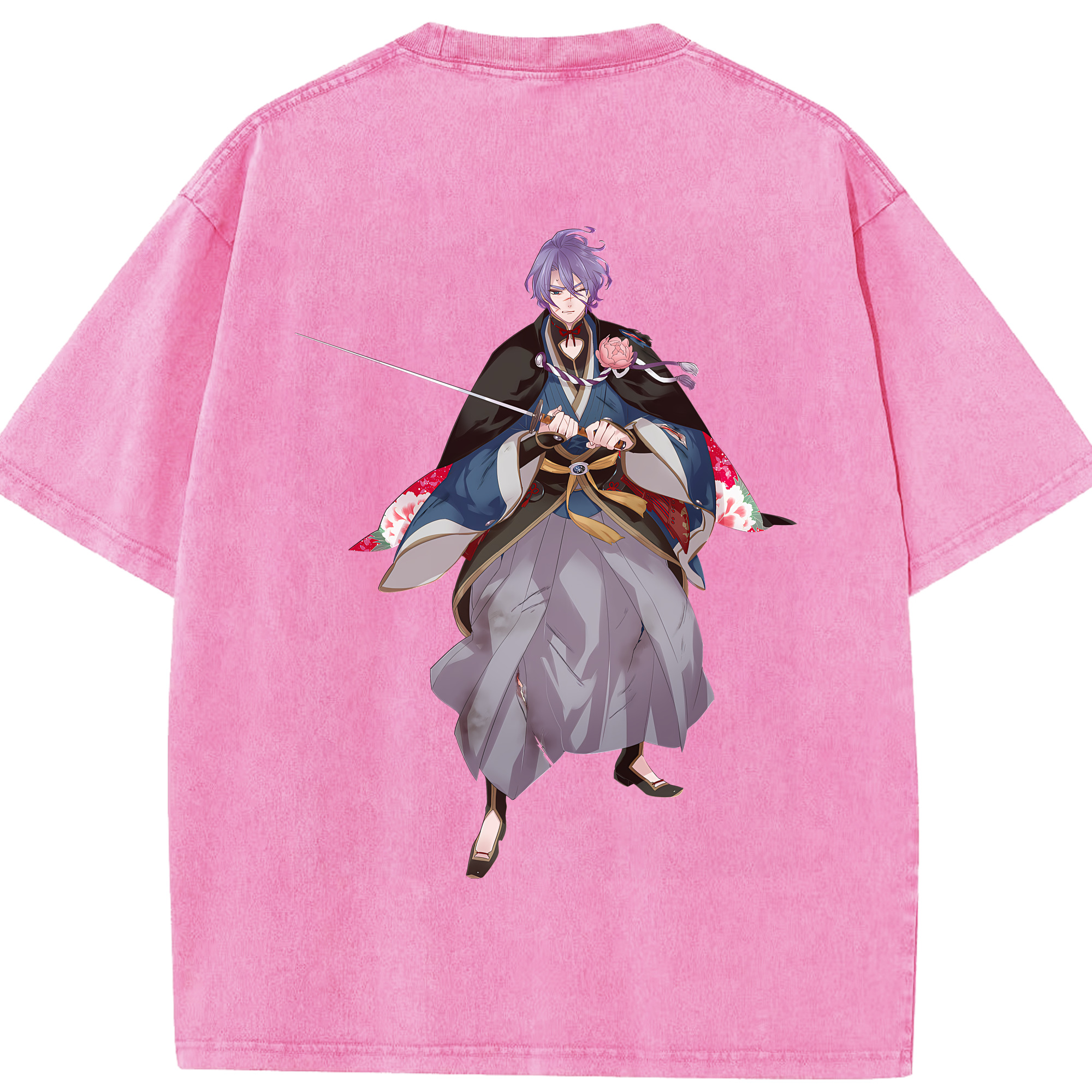 （画像用） 刀剣乱舞 Touken Ranbu 綿100% ヴィンテージ風 半袖Tシャツ（背面プリント）